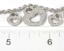 Endearing 2.00CTW Diamond Hearts Necklace in 18KT White Gold