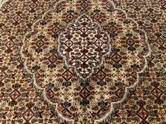 FINE SILK & WOOL PERSIAN TABRIZ RUG 9.9x13.9