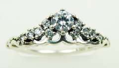 Pandora Sterling Silver Crown Ring, Size 7
