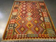 COLORFUL HAND KNOTTED KLIM 5x6.3