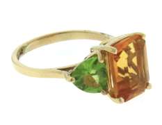 Favorite Yellow Gold Citrine and Peridot Ring