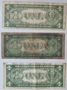 3 1935A Series Hawaii $1 Silver Certficate Emergency Issue Notes