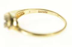 10K Yellow Gold Diamond Calla Lily Flower Romantic Statement Ring