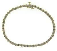 Glittering 14kt YG Diamond Tennis Bracelet