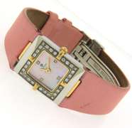 Coroton 2 Tone CZ Bezel Mop Watch