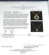 Classy Emerald & Diamond Necklace in 14KT Yellow Gold