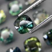 Unheated! 5.32ct cushion cut Australian Sapphire set