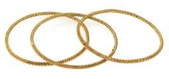 Romantic 3 Matching Textured Bangle Bracelets
