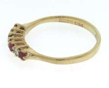 Gorgeous Ruby and Diamond Yellow Gold Ring