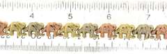 Fabulous Tri Gold Elephant Link Bracelet