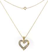 Dazzling Yellow Gold Diamond Heart Shaped on Chain