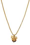 Dynamic 21kt Enamel Ganesh Pendant on Chain