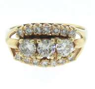 Pleasing Yellow Gold Diamond Vintage Ring