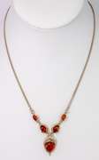Entrancing Amber Necklace in Sterling Silver
