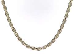 Italian Sterling Silver Rope Chain Necklace