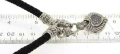 Judith Ripka Heart Enhancer on Braided Leather Cord