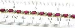 Festive Yellow Gold Rubies and Diamond Tenni Bracelet