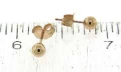 Cute Yellow Gold Ball Stud Earrings