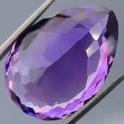 21.54ct pear cut purple created Amethyst