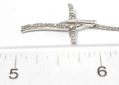 Sweet 1/10CTW Diamond Cross Necklace in White Gold
