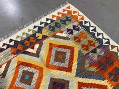 COLORFUL HAND KNOTTED KLIM 4x6
