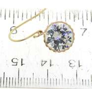 Nice Yellow Gold Bezel Cubic Zirconia Earrings
