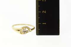 10K Yellow Gold Diamond Calla Lily Flower Romantic Statement Ring