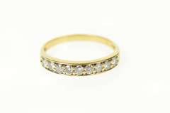 14K Yellow Gold 0.42 Ctw Diamond Classic Wedding Band Ring
