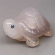 Simply adorable 30.29ct Chalcedony turtle carving