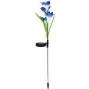 4 LED Solar Power Lily Flower Stake Lights