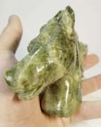 Gorgeous! 2,399.5ct forest green Zoisite carving