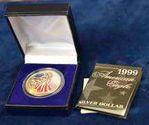 1999 American Silver Eagle Colorized