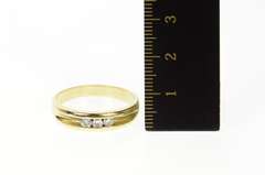 14K Yellow Gold Men's Classic Diamond Simple Wedding Band Ring