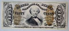 Very Near Unc 50 Cent 1863 Fractional Currency Note