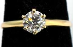 Sparkling 0.69CT Diamond Solitaire Ring in 14KT Yellow Gold