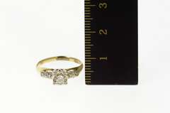 14K Yellow Gold 1940's Diamond Classic Three Stone Engagement Ring
