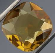 Glistening 3.75ct cushion cut honey Citrine