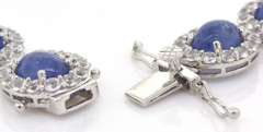 Breathtaking Tanzanite & Sapphire Necklace in Sterling Silver
