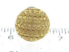 Captivating 18kt Woven Gold Button Earrings