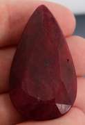 Fiery 90ct pear cut rich red Ruby