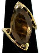 Stately Smokey Quartz Ring in Sterling Silver, Size 4-3/4