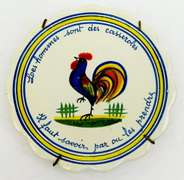Vintage French Quimper Plate Wall Plaque