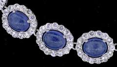 Breathtaking Tanzanite & Sapphire Necklace in Sterling Silver