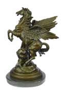 Perseus and Pegasus Greek Mythology Hero Bronze Sculpture