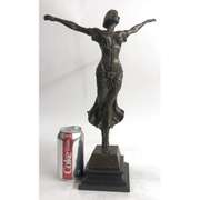 Free as Bird Elegant Woman Bronze Sculpture