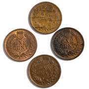 4 Near Unc Indian Head Cents