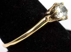 Sparkling 0.69CT Diamond Solitaire Ring in 14KT Yellow Gold