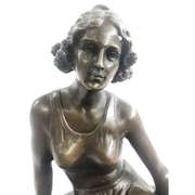 Elegant Woman Bronze Sculpture