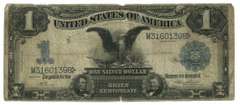 Circulated 1899 Series $1 'Black Eagle' Silver Certificate