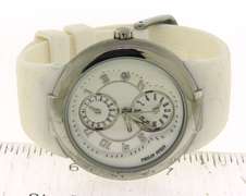 Phillip Stein Active White Rubber Strap Watch
